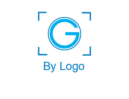 letter g inside circle with focus symbol