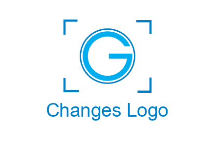 letter g inside circle with focus symbol