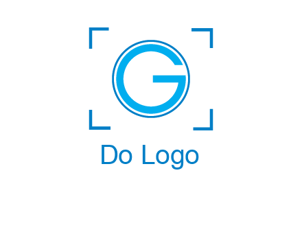 letter g inside circle with focus symbol