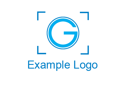 letter g inside circle with focus symbol