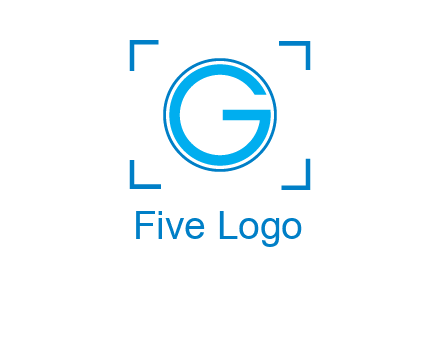 letter g inside circle with focus symbol