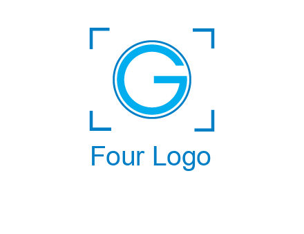 letter g inside circle with focus symbol