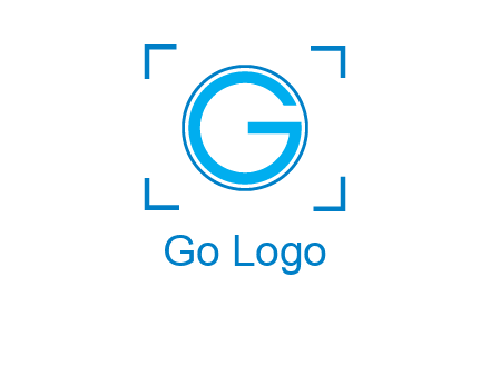 letter g inside circle with focus symbol