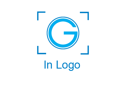 letter g inside circle with focus symbol