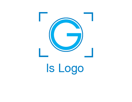 letter g inside circle with focus symbol