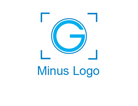 letter g inside circle with focus symbol