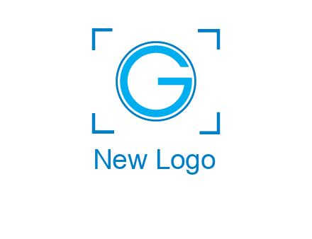 letter g inside circle with focus symbol