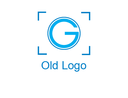 letter g inside circle with focus symbol