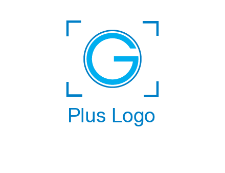 letter g inside circle with focus symbol