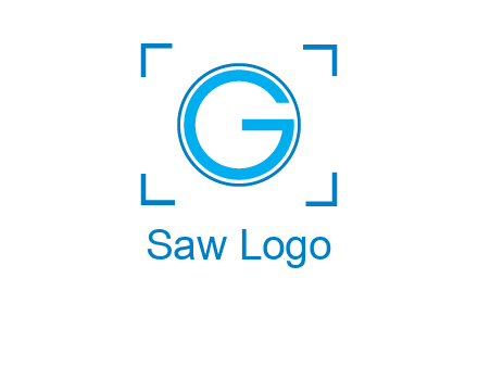letter g inside circle with focus symbol