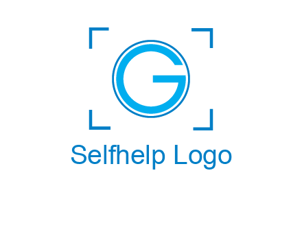 letter g inside circle with focus symbol