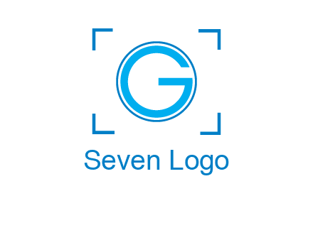 letter g inside circle with focus symbol