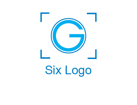 letter g inside circle with focus symbol