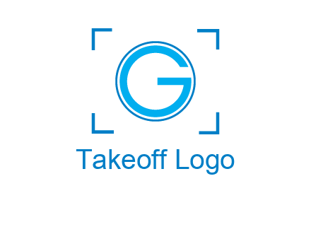 letter g inside circle with focus symbol