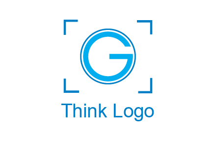letter g inside circle with focus symbol