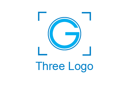 letter g inside circle with focus symbol