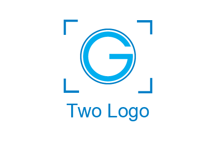 letter g inside circle with focus symbol