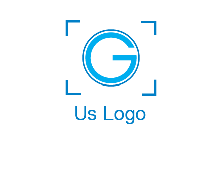letter g inside circle with focus symbol