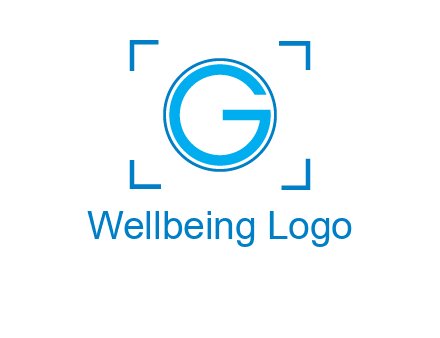letter g inside circle with focus symbol