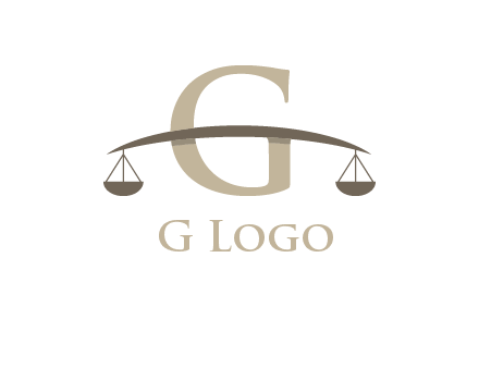 letter g incorporated with scales logo