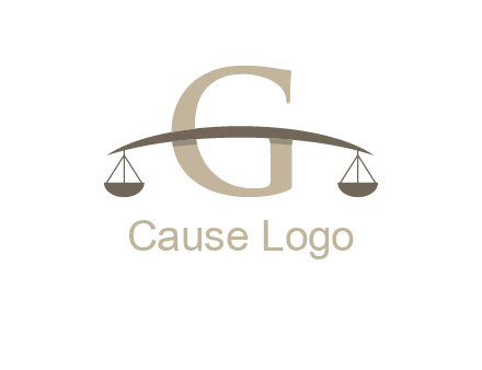 letter g incorporated with scales logo