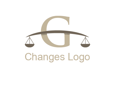 letter g incorporated with scales logo