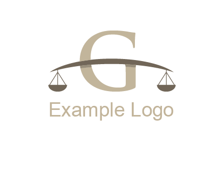 letter g incorporated with scales logo