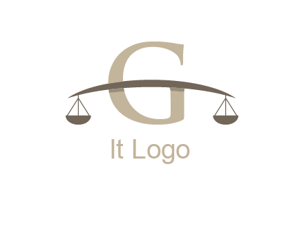 letter g incorporated with scales logo