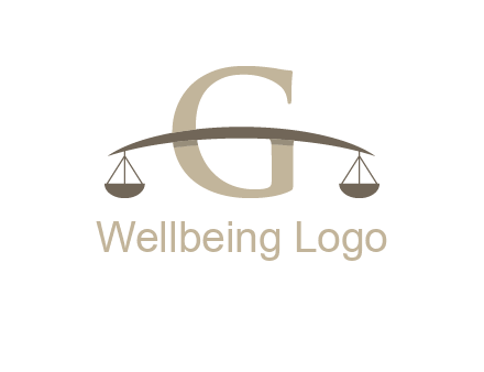 letter g incorporated with scales logo