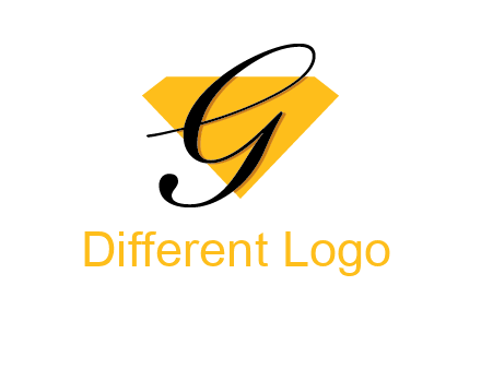 letter g in front of a diamond shape logo