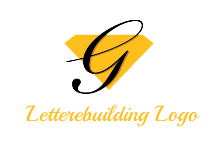 letter g in front of a diamond shape logo