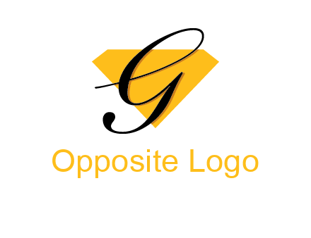 letter g in front of a diamond shape logo