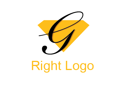 letter g in front of a diamond shape logo