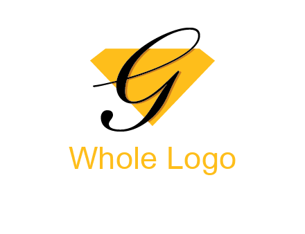 letter g in front of a diamond shape logo