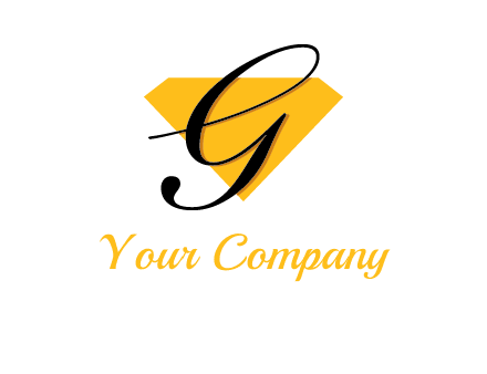 letter g in front of a diamond shape logo
