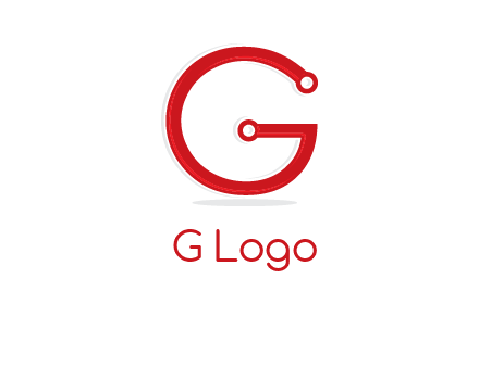 technology cables forming letter g logo