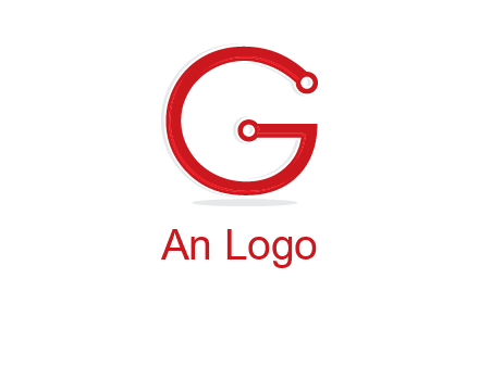 technology cables forming letter g logo