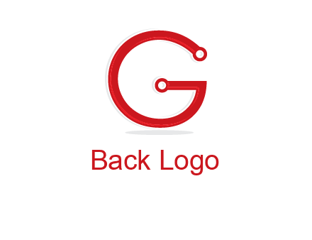 technology cables forming letter g logo
