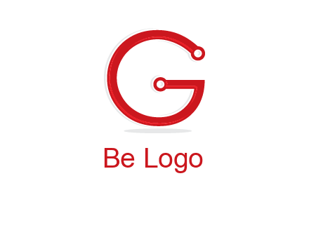 technology cables forming letter g logo