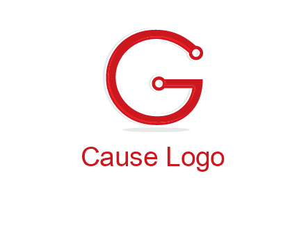 technology cables forming letter g logo