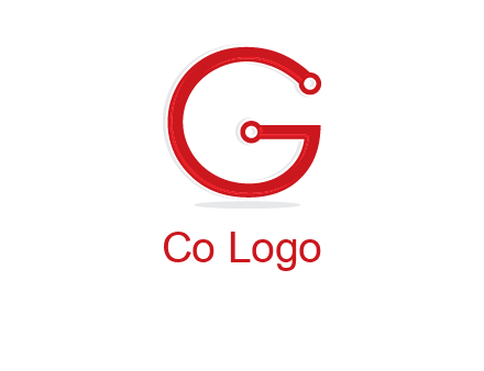 technology cables forming letter g logo