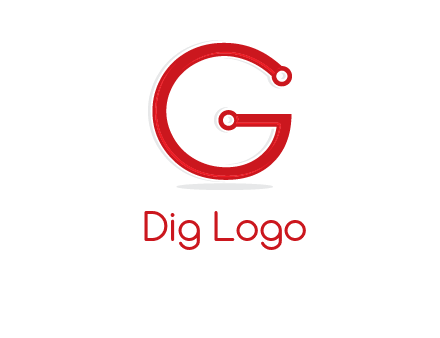 technology cables forming letter g logo