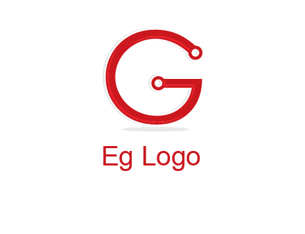technology cables forming letter g logo