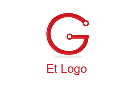 technology cables forming letter g logo