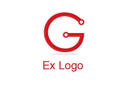 technology cables forming letter g logo