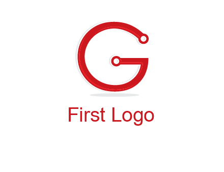 technology cables forming letter g logo