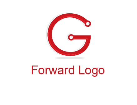 technology cables forming letter g logo