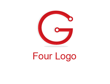 technology cables forming letter g logo