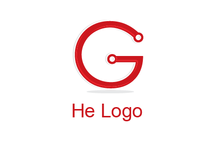 technology cables forming letter g logo