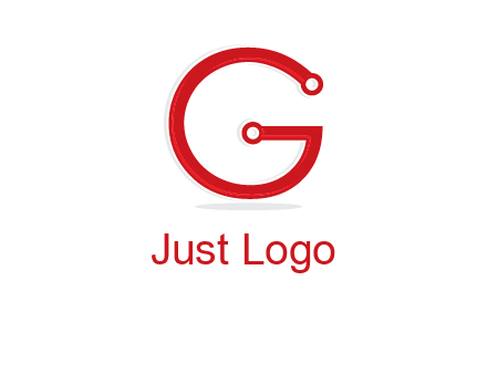 technology cables forming letter g logo